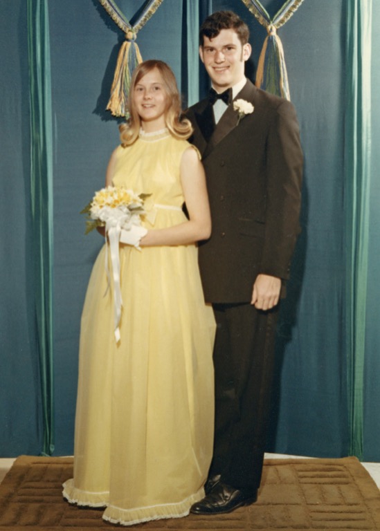 Frank and future wife, Janet Kuhn (class of 1970) at senior prom